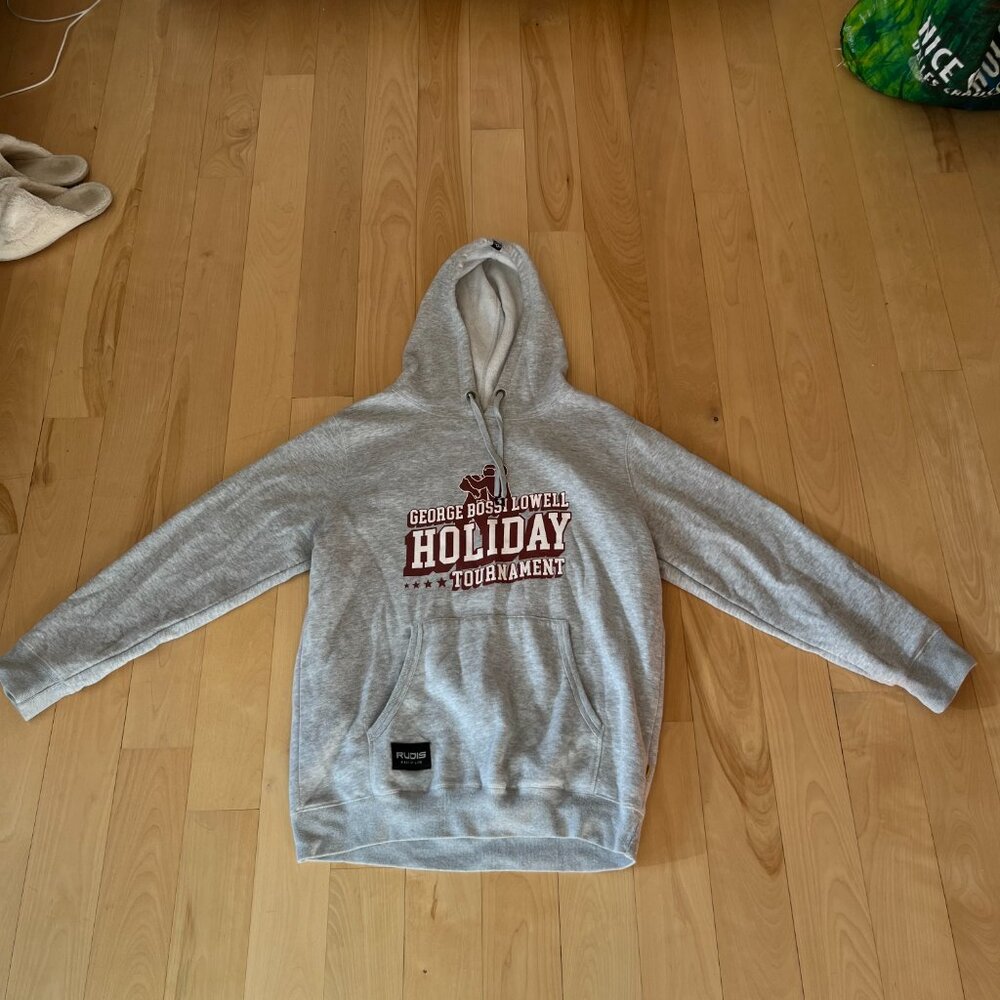 Mens Gray size XL Wrestling Tournament Hoodie